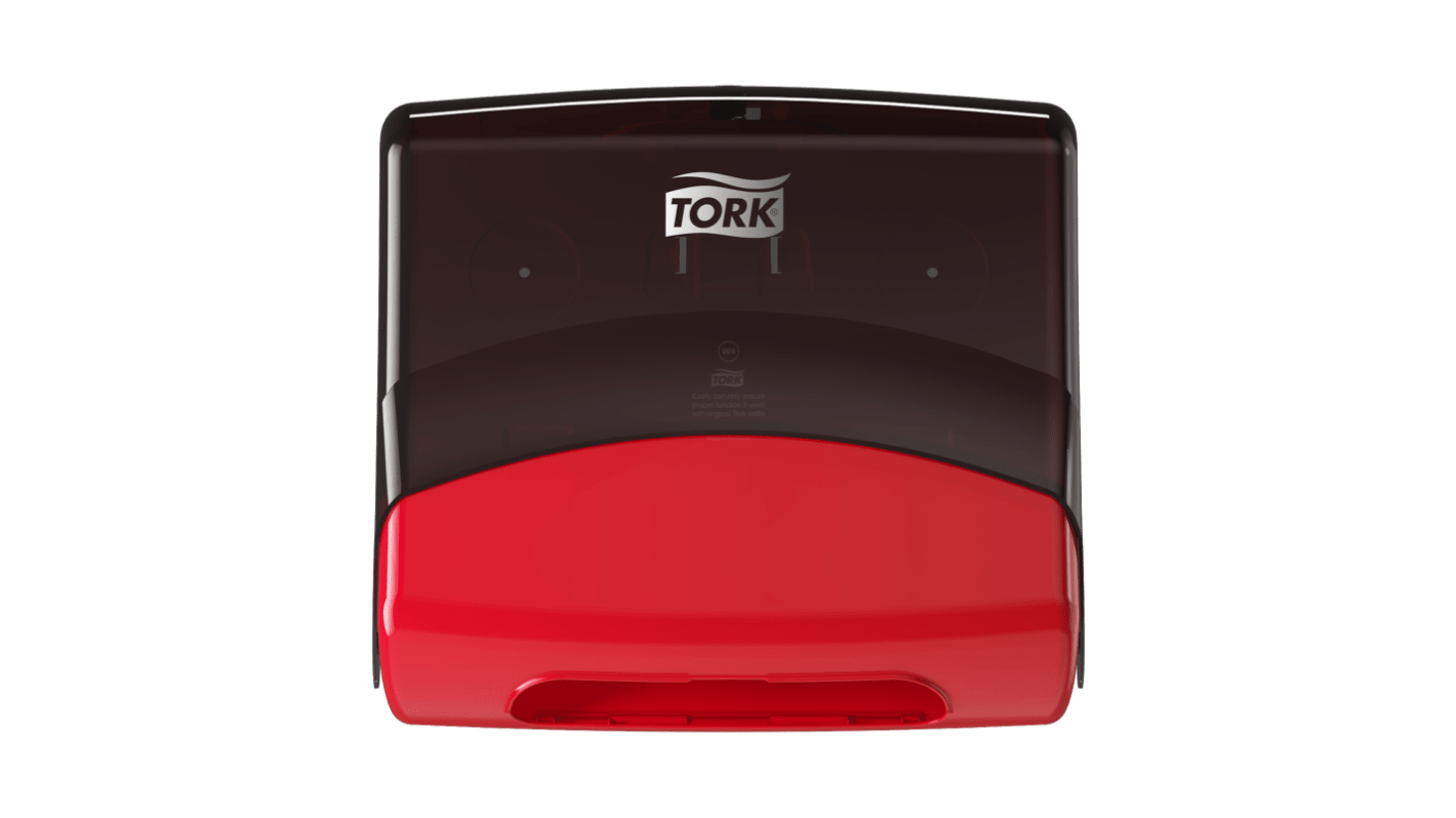 Tork Plastic Red Wall Mounting Paper Towel Dispenser, 206mm x 394mm x 427mm