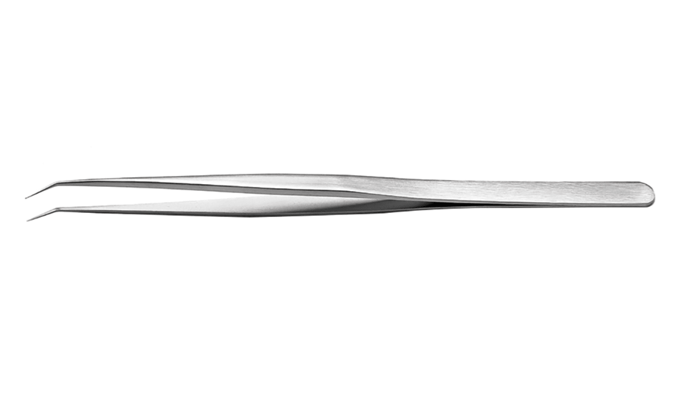 RS PRO, Pincetter, Rustfrit stål, Flad, , Umagnetisk 65A.SA, Længde: 140 mm