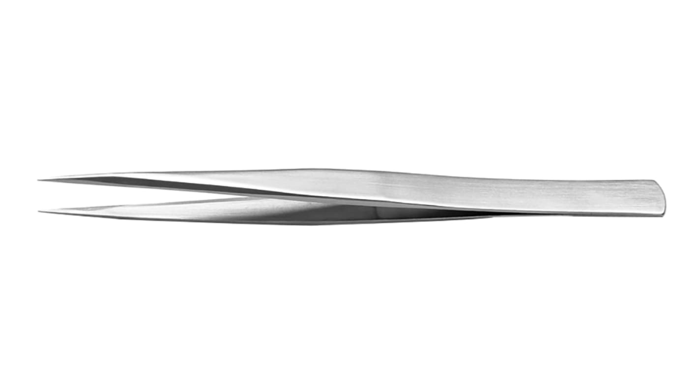RS PRO 130 mm, Stainless Steel, Tweezers