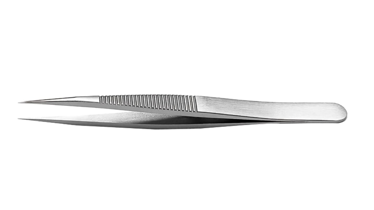 RS PRO 110 mm, Stainless Steel, Strong, Tweezers