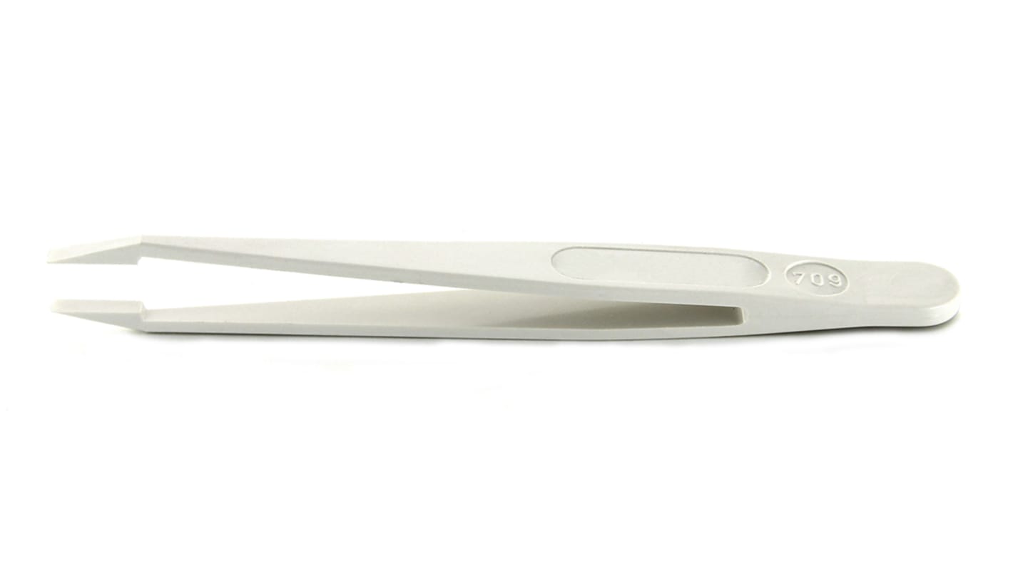 RS PRO, Pincetter, Delrin kunststof, Vinkel, Flad, , Umagnetisk 709.DG, Længde: 115 mm