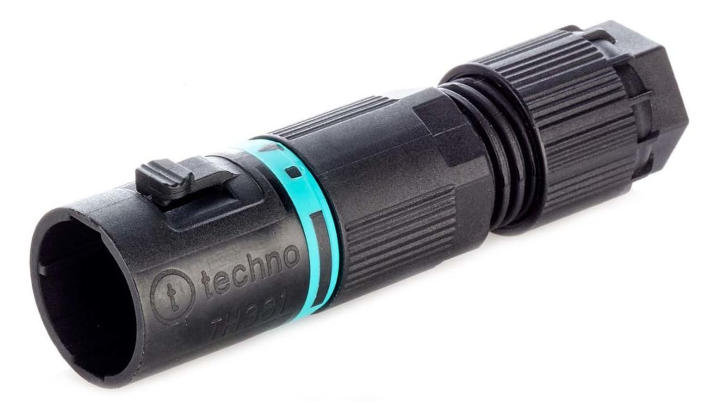 Connettore per illuminazione RS PRO Maschio, 2 poli, 1 via, Montaggio su cavo