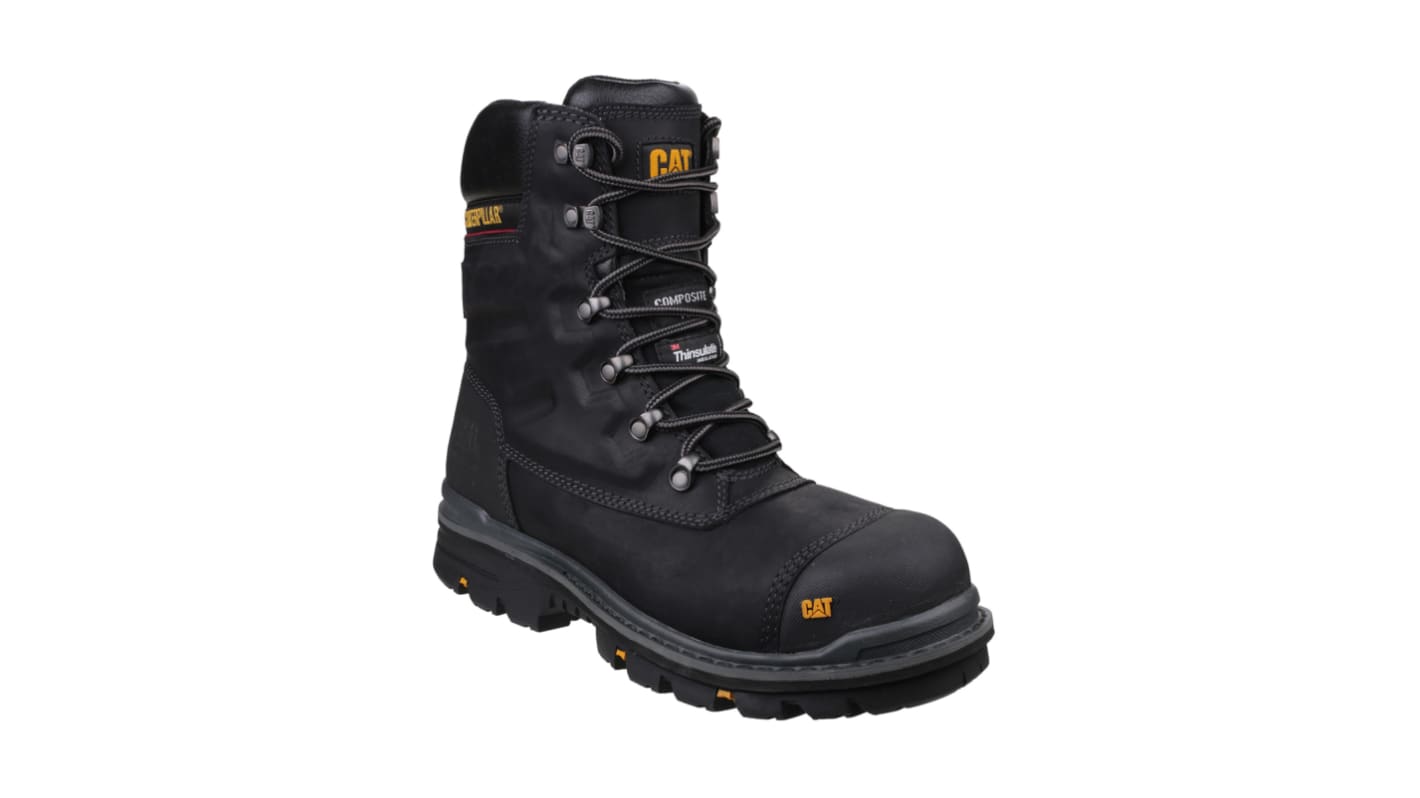 Caterpillar Premier EN20345 S3, Herren, Sicherheitsstiefel Schwarz, mit Zehen-Schutzkappe / UK 8