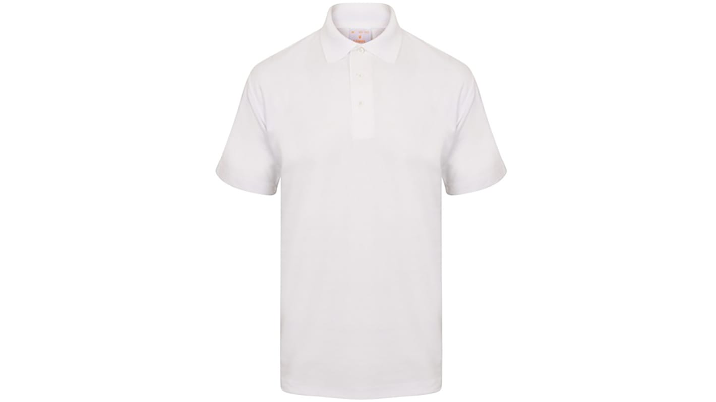 RS PRO White Cotton, Polyester Polo Shirt, UK- XL, EUR- XL