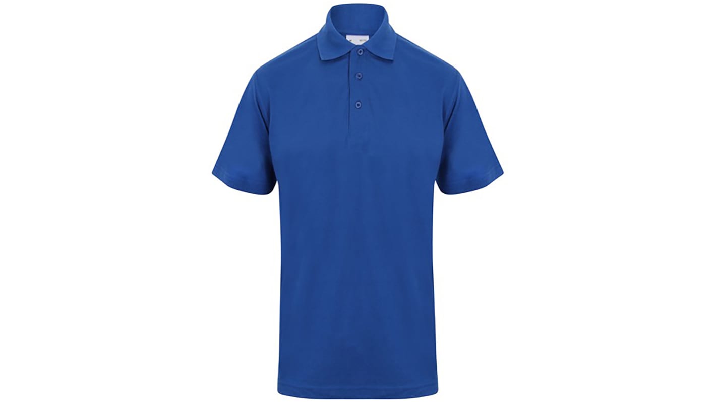 Polo RS PRO de Algodón, poliéster de color Azul real, talla XXL