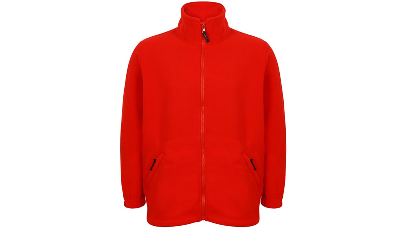 RS PRO Red Polyester Unisex's Work Fleece L