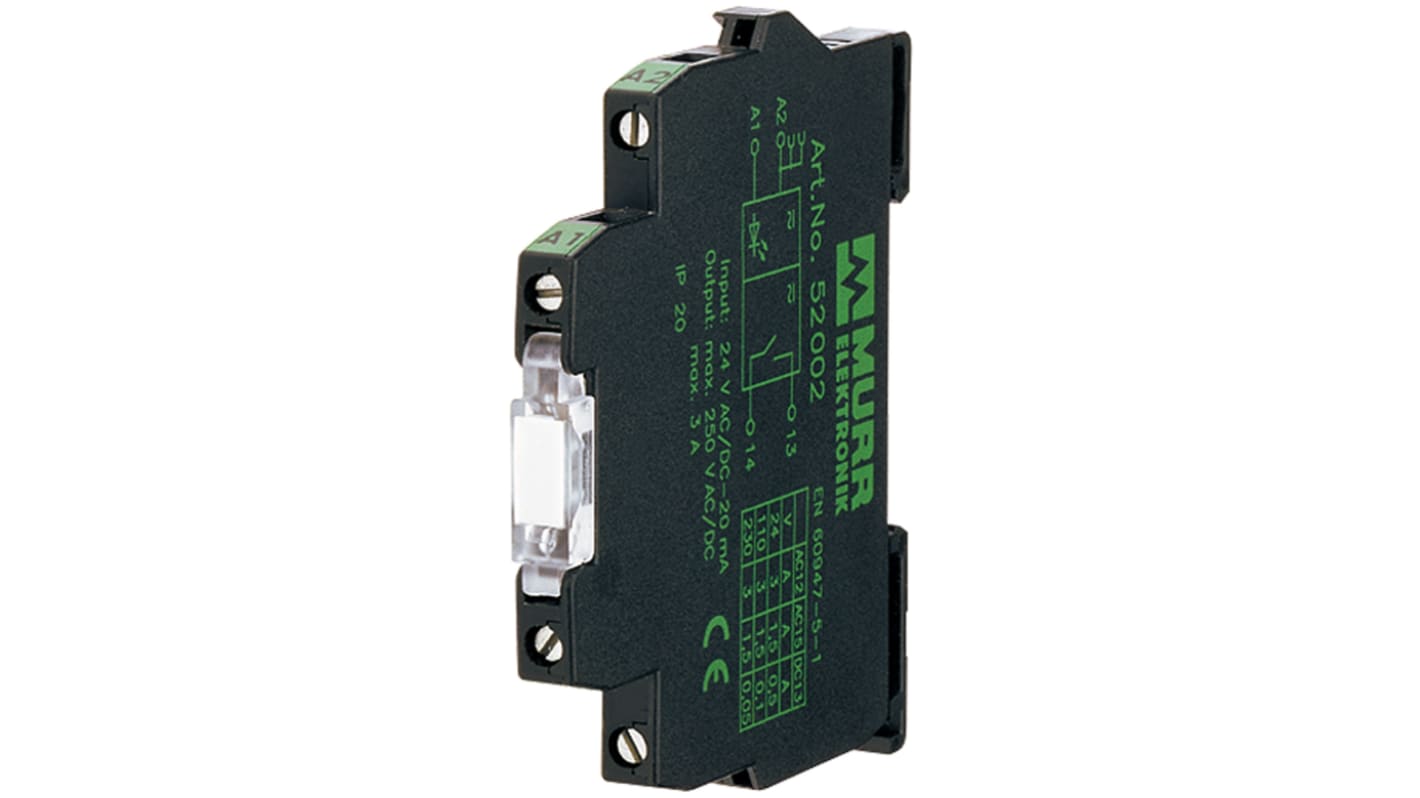 Murrelektronik Limited Interface Relais / 250V ac/dc 24V dc, 1-poliger Wechsler DIN-Schienen 24 V dc → 250V ac/dc