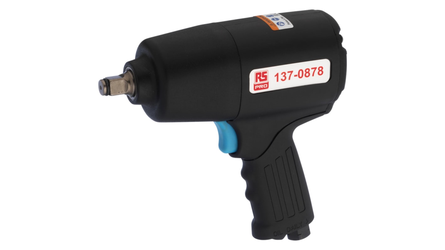 RS PRO APP203T 1/2 in Air Impact Wrench, 7700rpm, 1058Nm