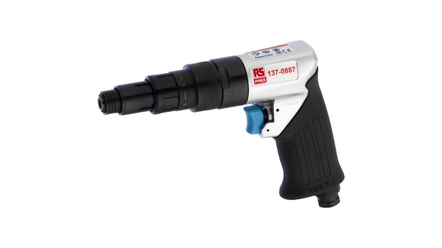 RS PRO Pistol Air Screwdriver, 1/4in Air Inlet (BSP), 1800rpm