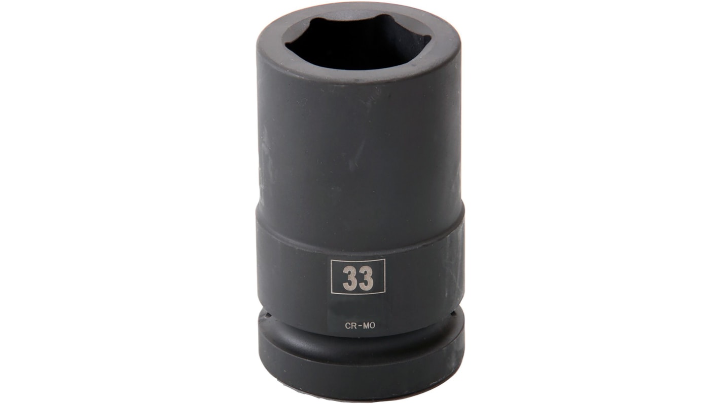 Vaso de impacto RS PRO perfil Vaso largo de impacto de 33mm, con cuadrado de 1 plg