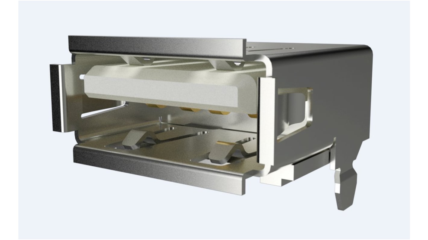 Amphenol Communications Solutions Straight, SMT, Socket- Single Port Type A 2.0 USB Connector