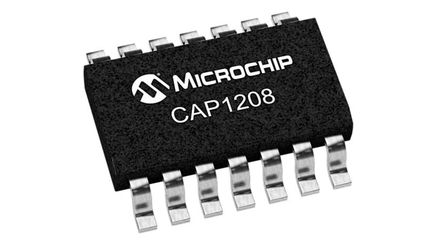 CAP1208-1-A4-TR Microchip, CAP1208 Capacitive 3 V to 5.5 V 16-Pin QFN