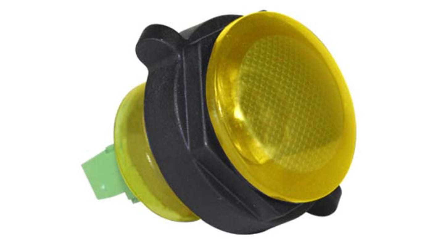 Indikátor pro montáž do panelu 22mm barva Žlutá, typ žárovky: LED VCC Montáž do panelu