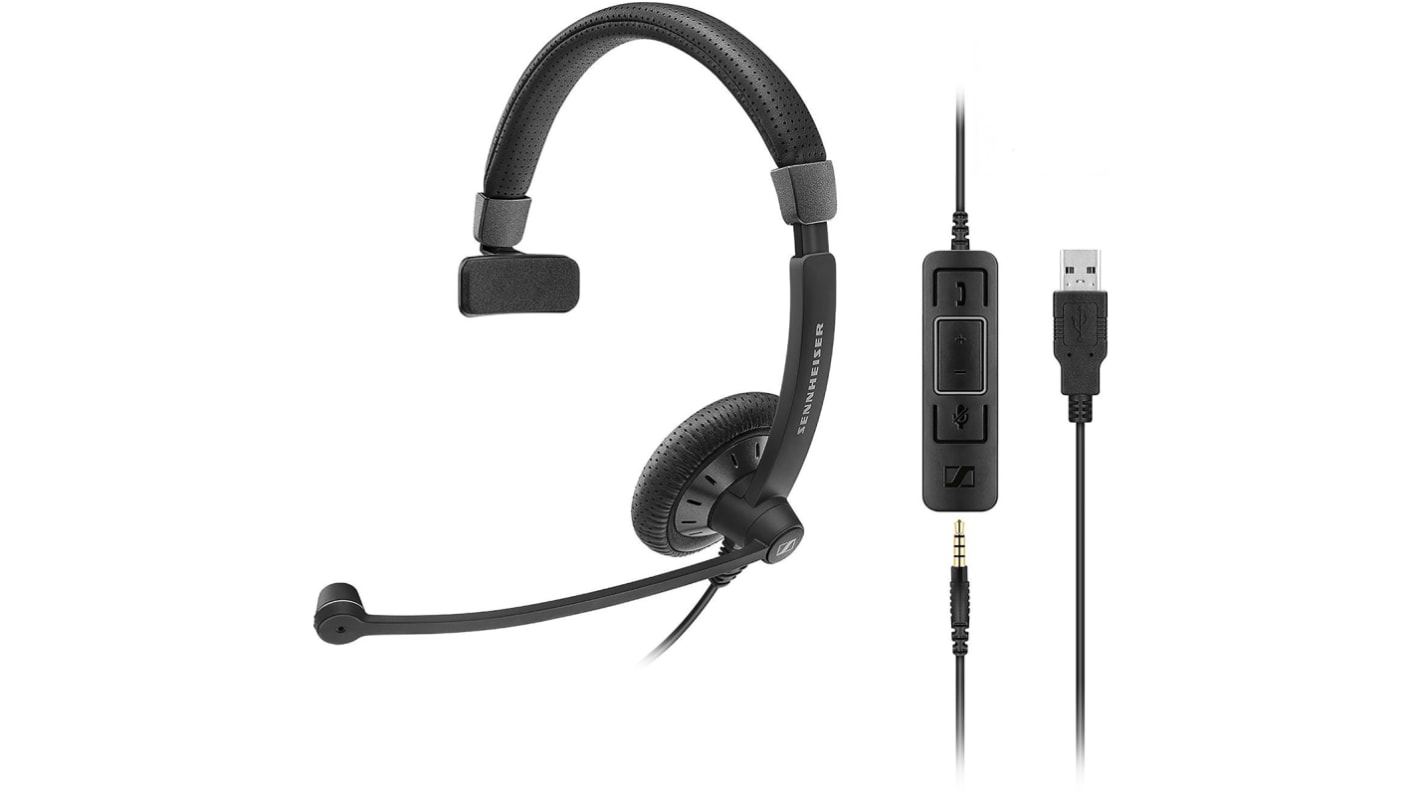 Sennheiser SC 45 USB MS On-Ear-Headset USB A, Klinkenstecker Schwarz Verdrahtet