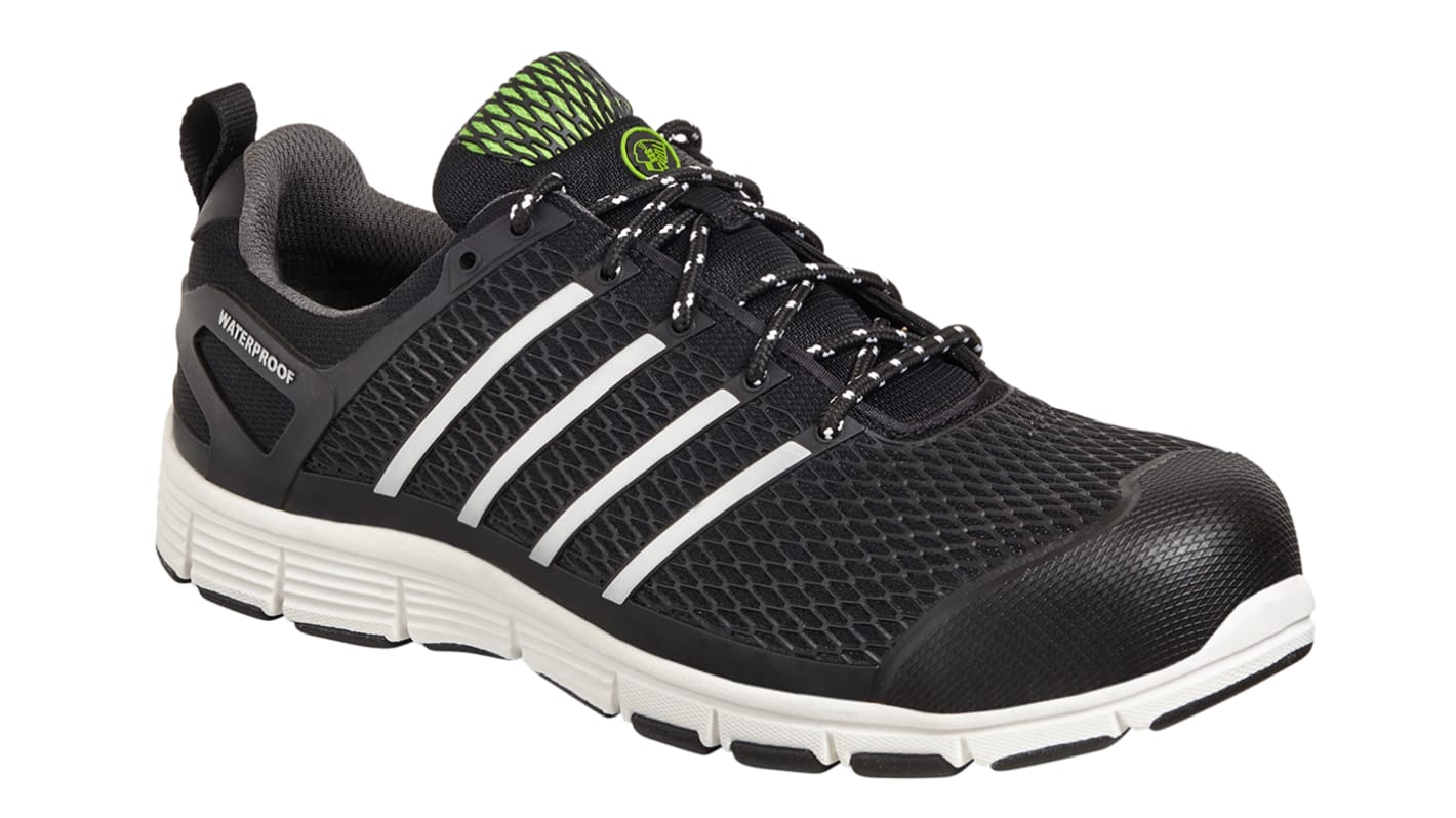 RS PRO Black Aluminium Toe Capped Safety Trainers, UK 10, EU 44