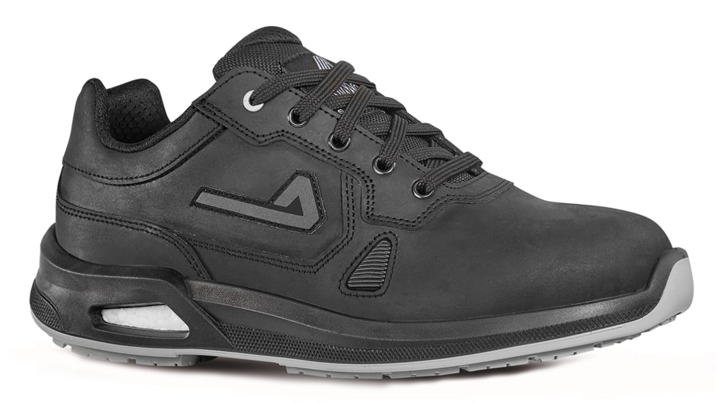 AIMONT Unisex Sicherheitshalbschuhe Schwarz, Grau, mit Zehen-Schutzkappe EN 20345 S3, Größe 42 / UK 8, ESD-sicher