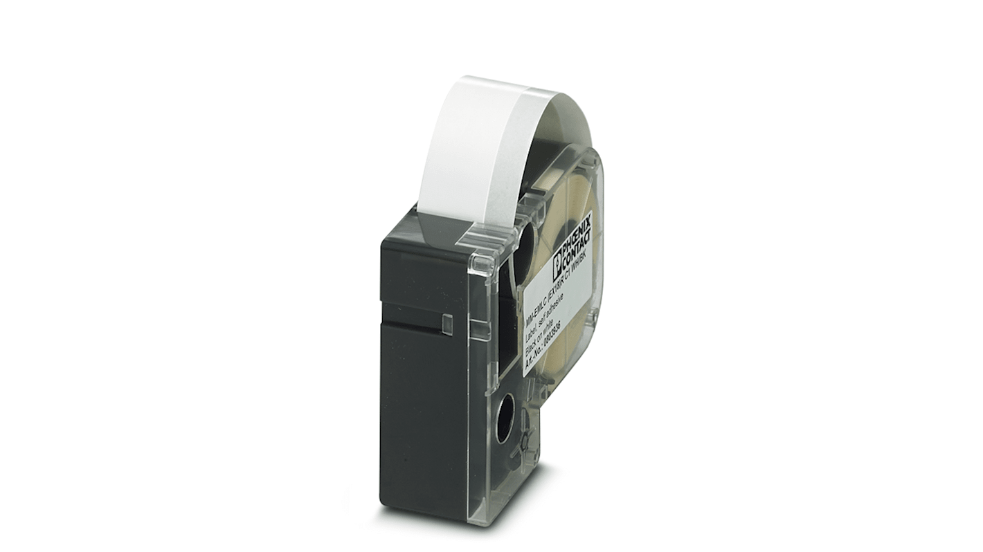 Phoenix Contact MM-EMLC Black on White Label Printer Tape, 6 m Length, 18 mm Width, 6m Label Length, 18mm Label Width