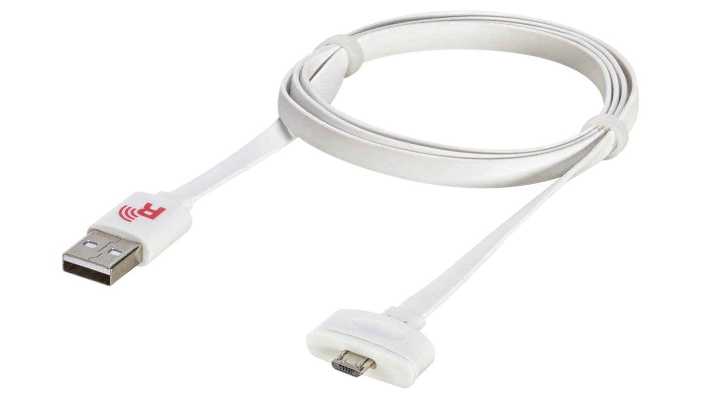 Rosenberger L99 USB-Kabel, USBA / Micro-USB B, 1m USB 2.0 Weiß