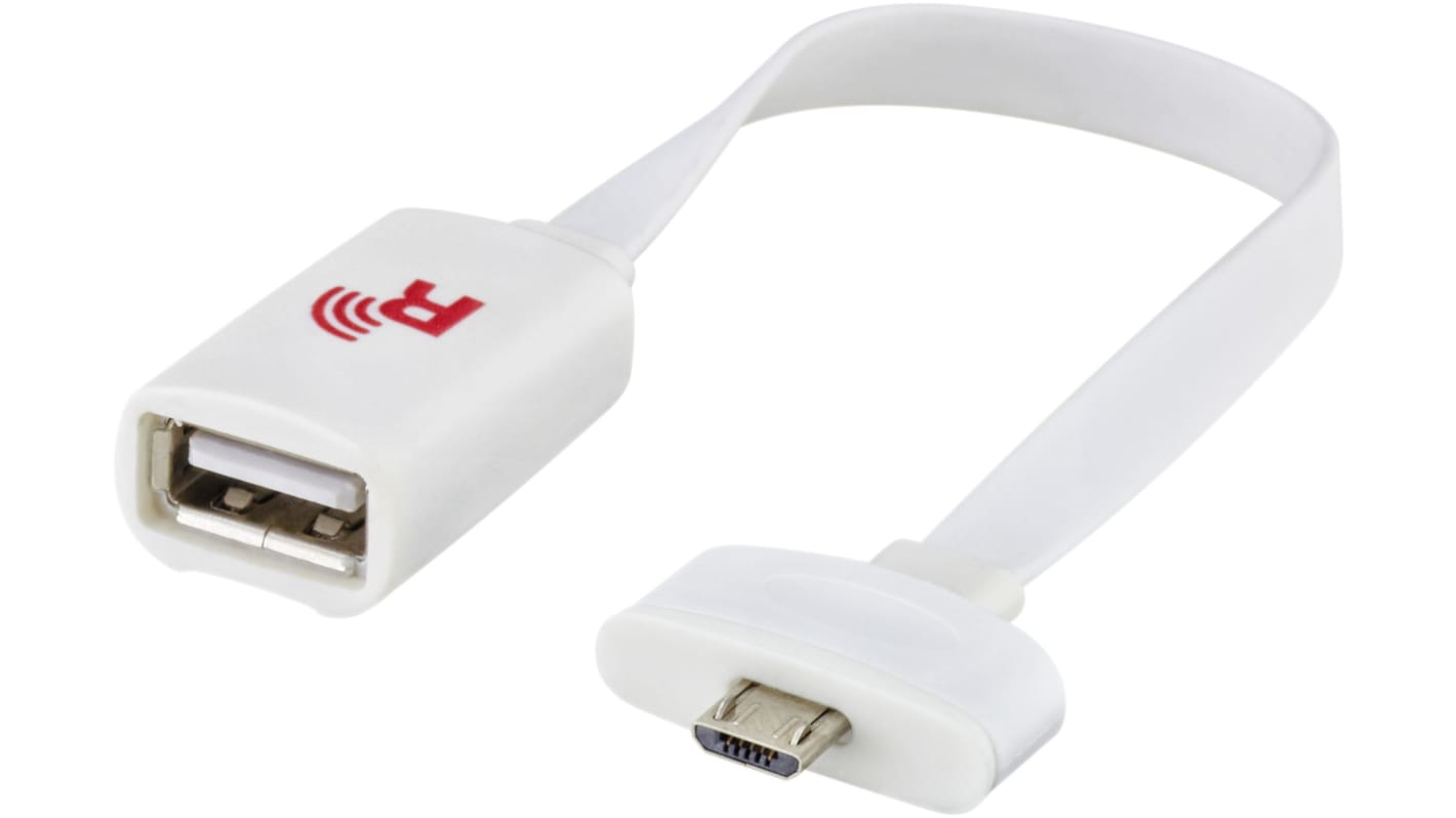 Kabel USB Złącze A USB A Złącze B Micro USB typu B dł. 1m Przewód USB USB 2.0 kolor: Biały