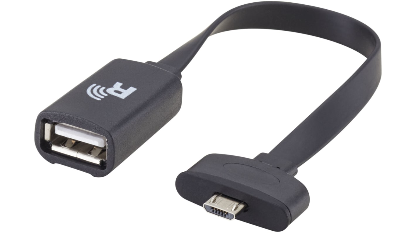 Rosenberger USB 2.0, Female USB A to Male Micro USB B, 1m