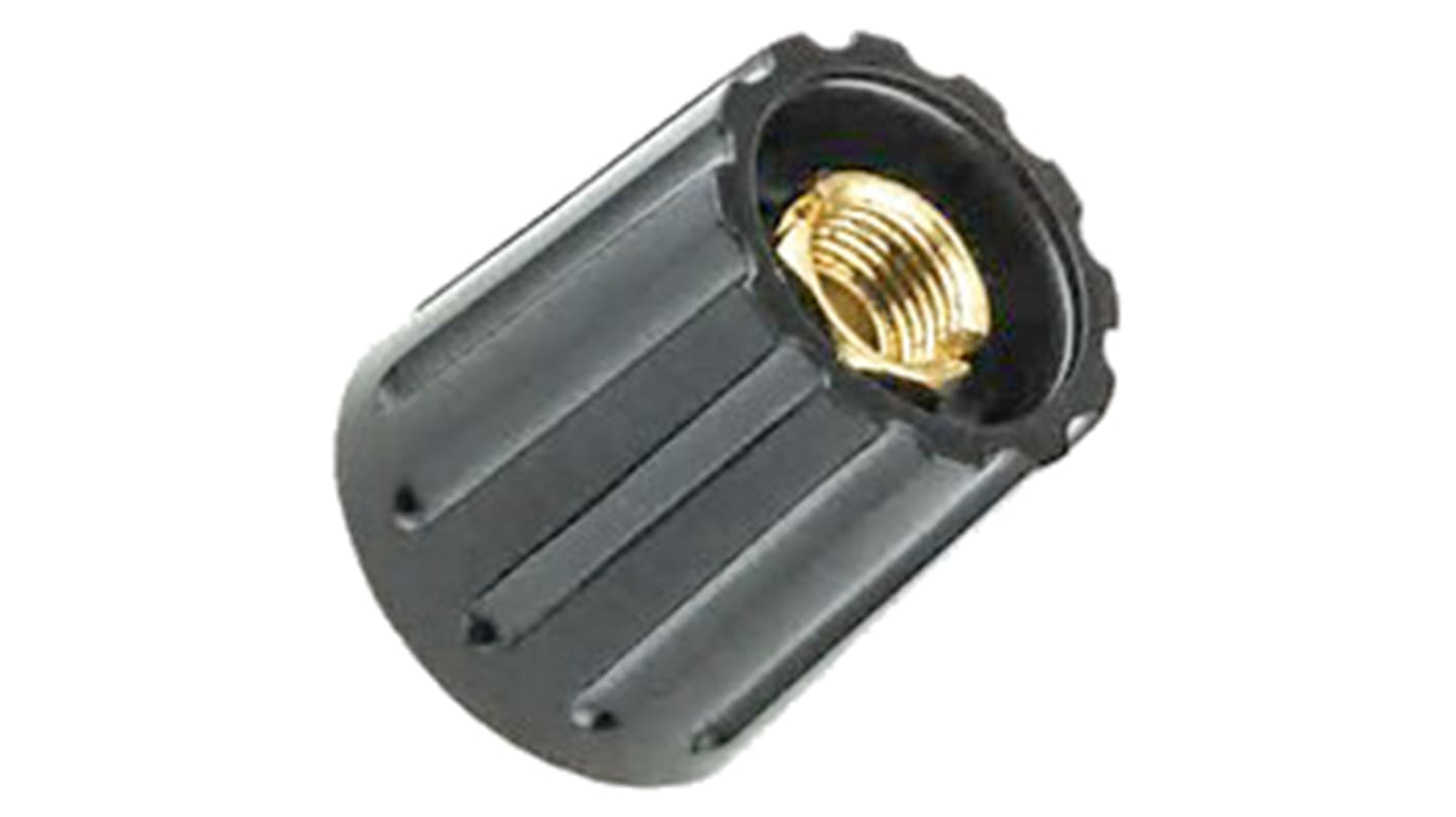 OKW 10.5mm Black Potentiometer Knob for 3mm Shaft, A2510030