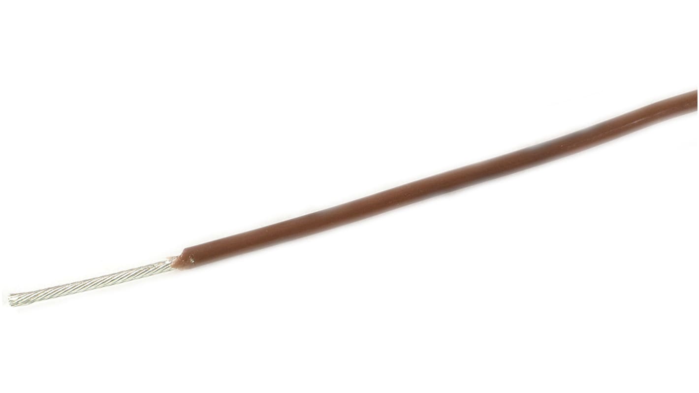 Alpha Wire ThermoThin Series Brown 0.06 mm² High Temperature Wire, 30 AWG, 7/38, 305m, Fluoropolymer Insulation, 2930