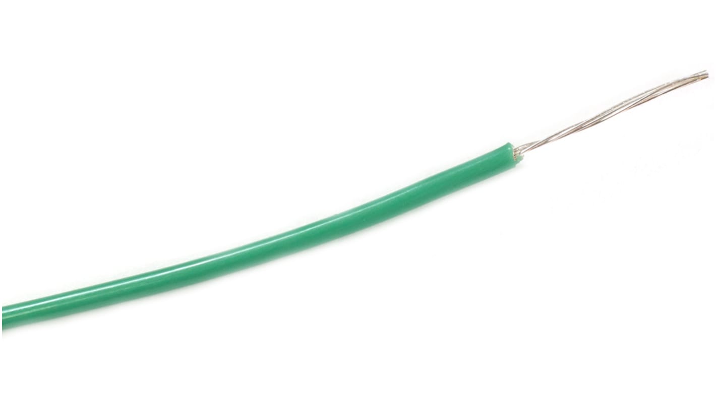 Alpha Wire ThermoThin Series Green 0.013 mm² High Temperature Wire, 36 AWG, Solid, 305m, Fluoropolymer Insulation, 2936