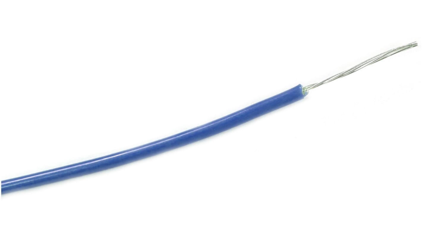 Alpha Wire ThermoThin Series Blue 0.96 mm² High Temperature Wire, 18 AWG, 19/30, 30m, Fluoropolymer Insulation, 2918
