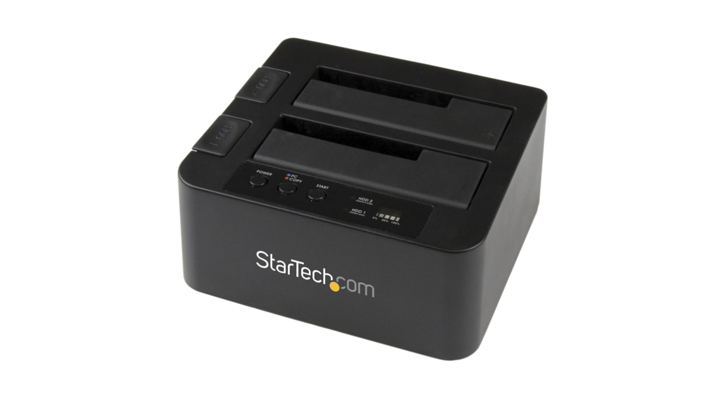 StarTech.com 2 port 2.5 in, 3.5 in Hard Drive Duplicator Dock