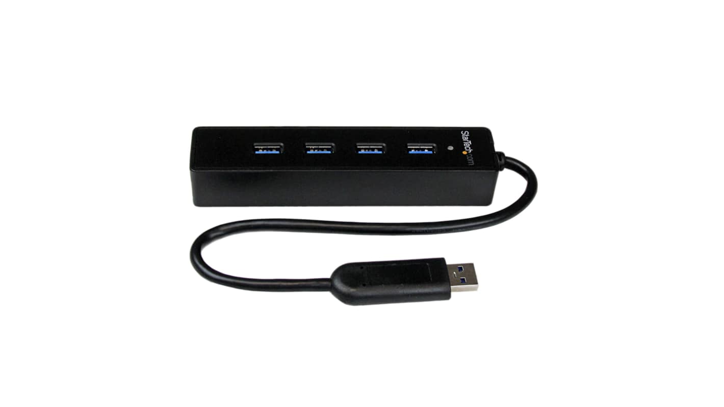 StarTech.com 4 Port USB 3.0 USB A  Hub, USB Powered, 137 x 30 x 22mm