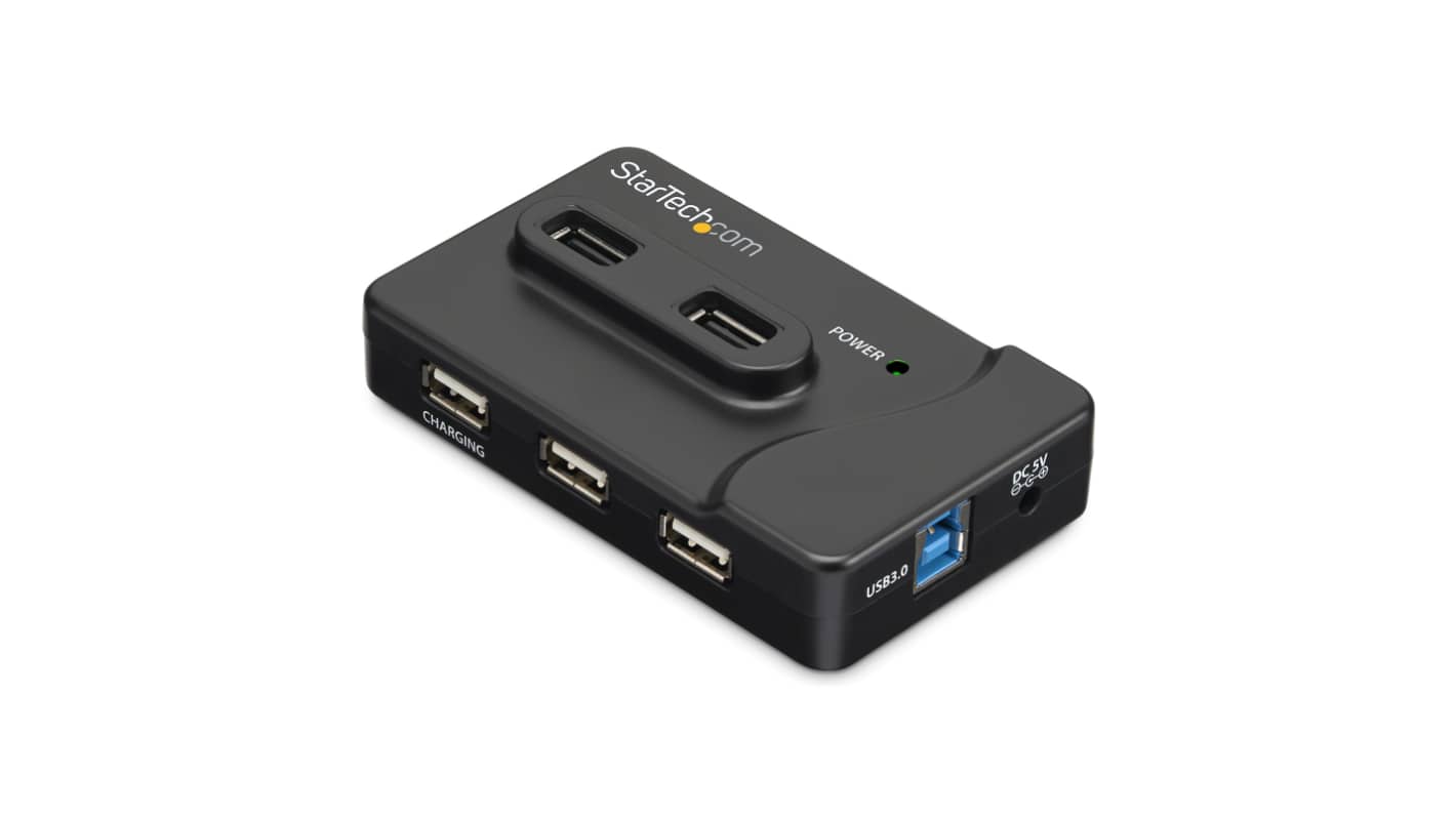 StarTech.com 6 Port USB 3.0 USB A  Hub, AC Adapter Powered, 99 x 60 x 22mm