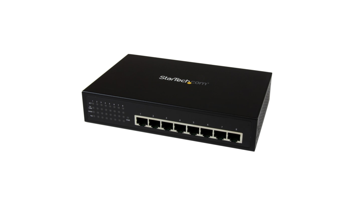 Startech IES81000POE, Unmanaged 8 Port Ethernet Switch With PoE
