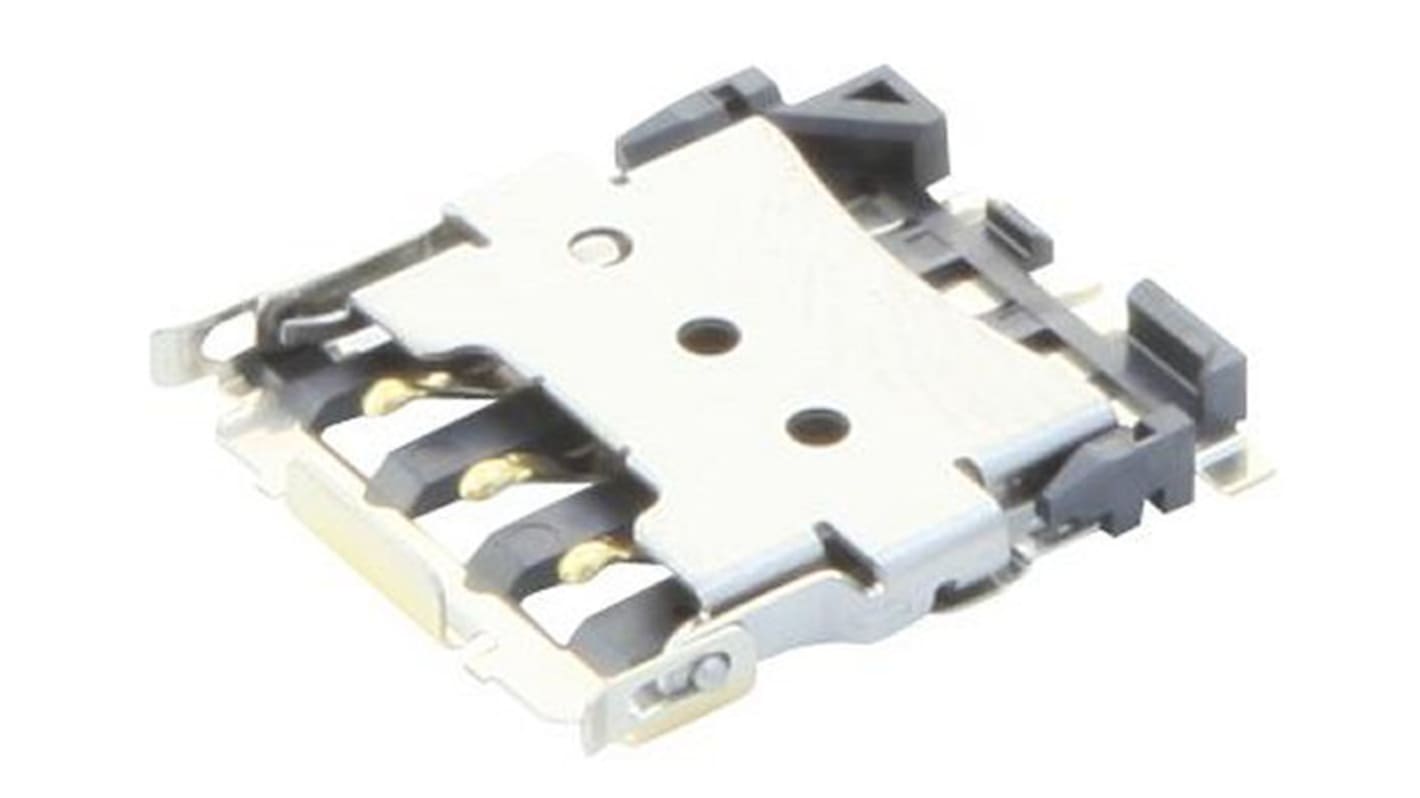 JST 6 Way Flip Cover Smart Card Memory Card Connector With Solder Termination