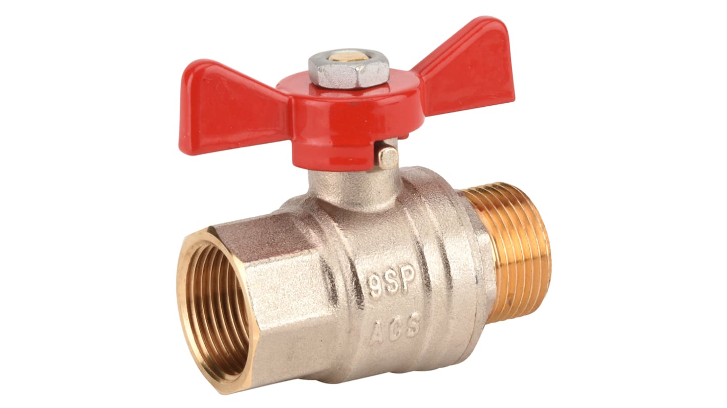 Sferaco 黄铜球阀, BSPP 1/2in螺纹接口, 适用管径15mm