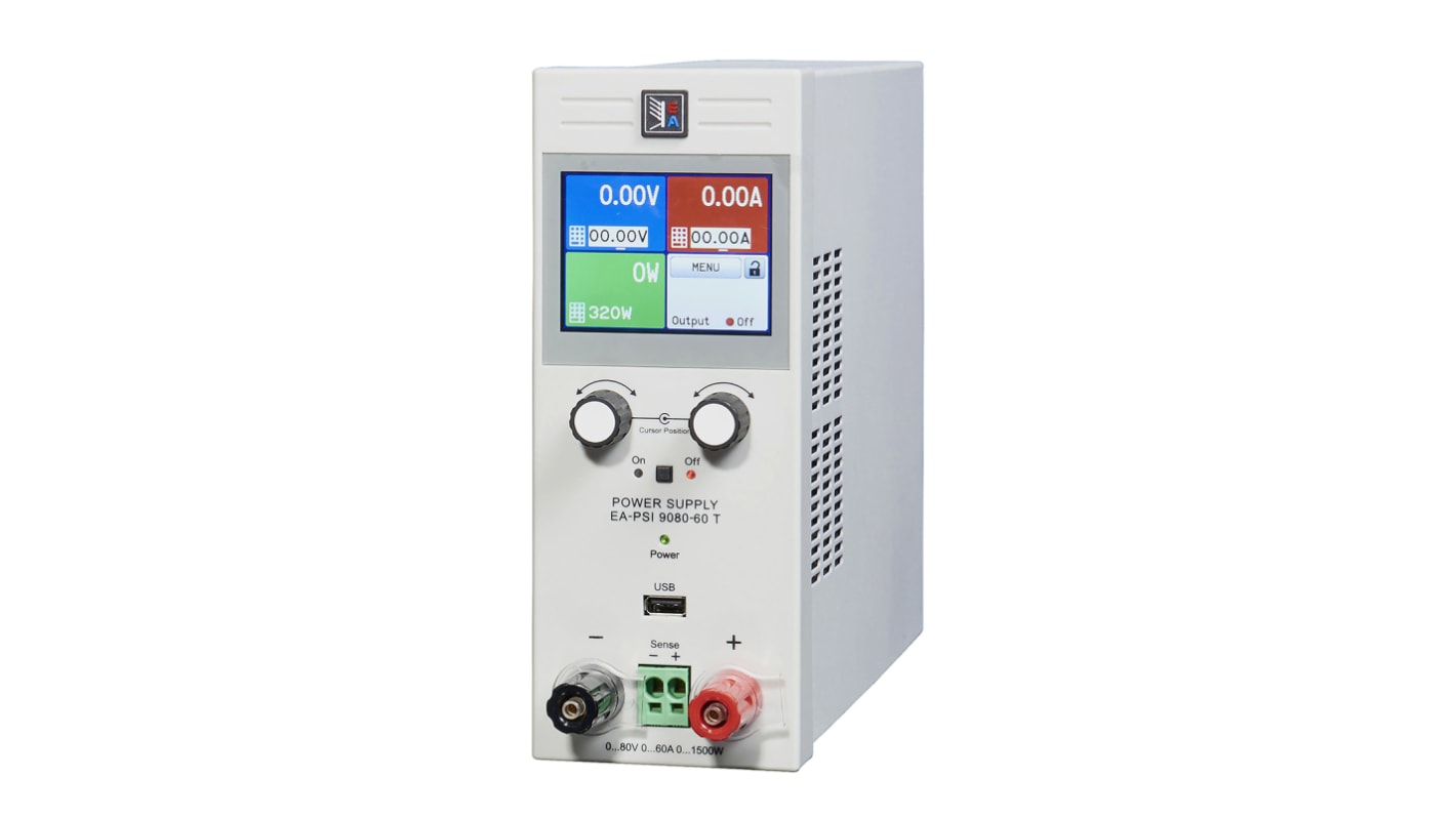 EA Elektro-Automatik EA-PSI 9000 T Series Digital Bench Power Supply, 0 → 80V, 10A, 1-Output, 320W - RS