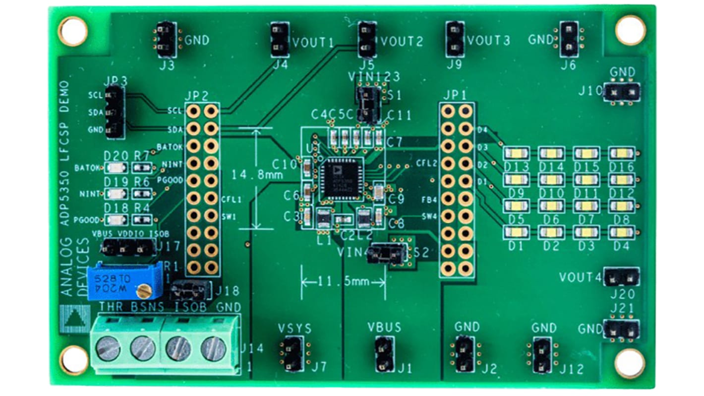 Analog Devices Evaluation Board Battery Charger for ADP5350 for ADP5350 Buck Regulator