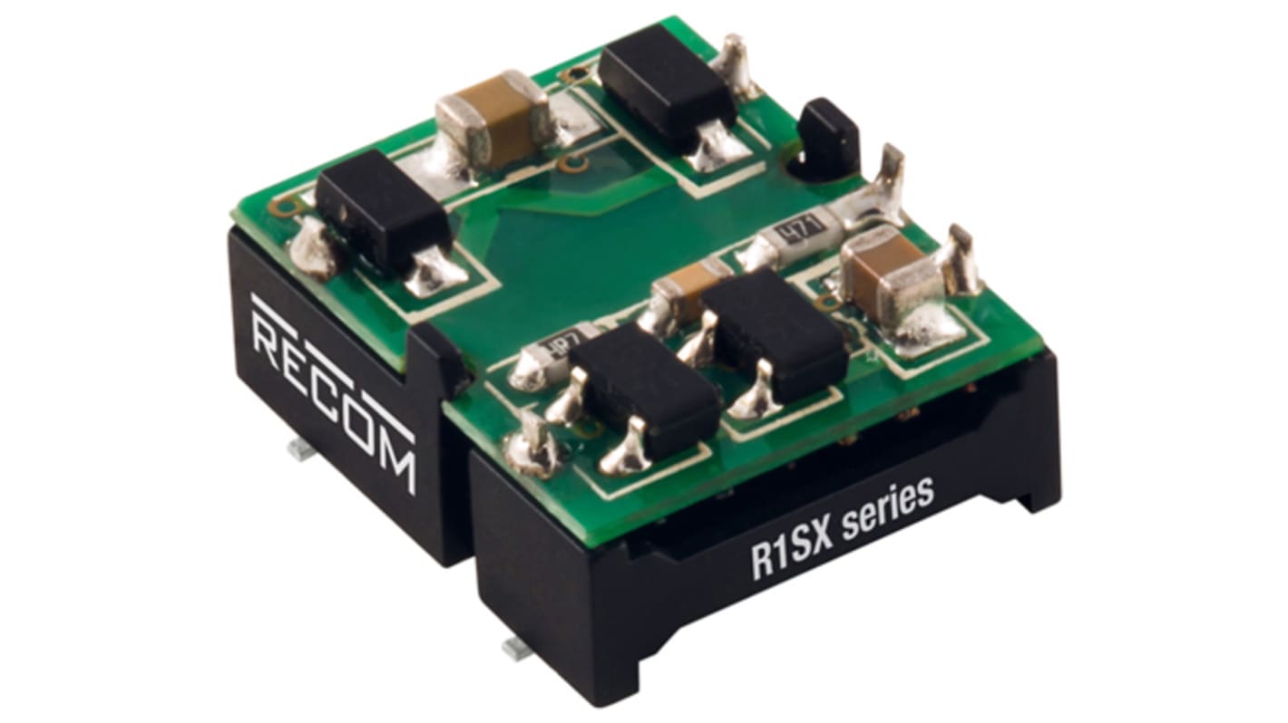 Recom R1SX DC/DC-Wandler 1W 3,3 V dc IN, 5V dc OUT / 200mA PCB-Montage 1kV dc isoliert