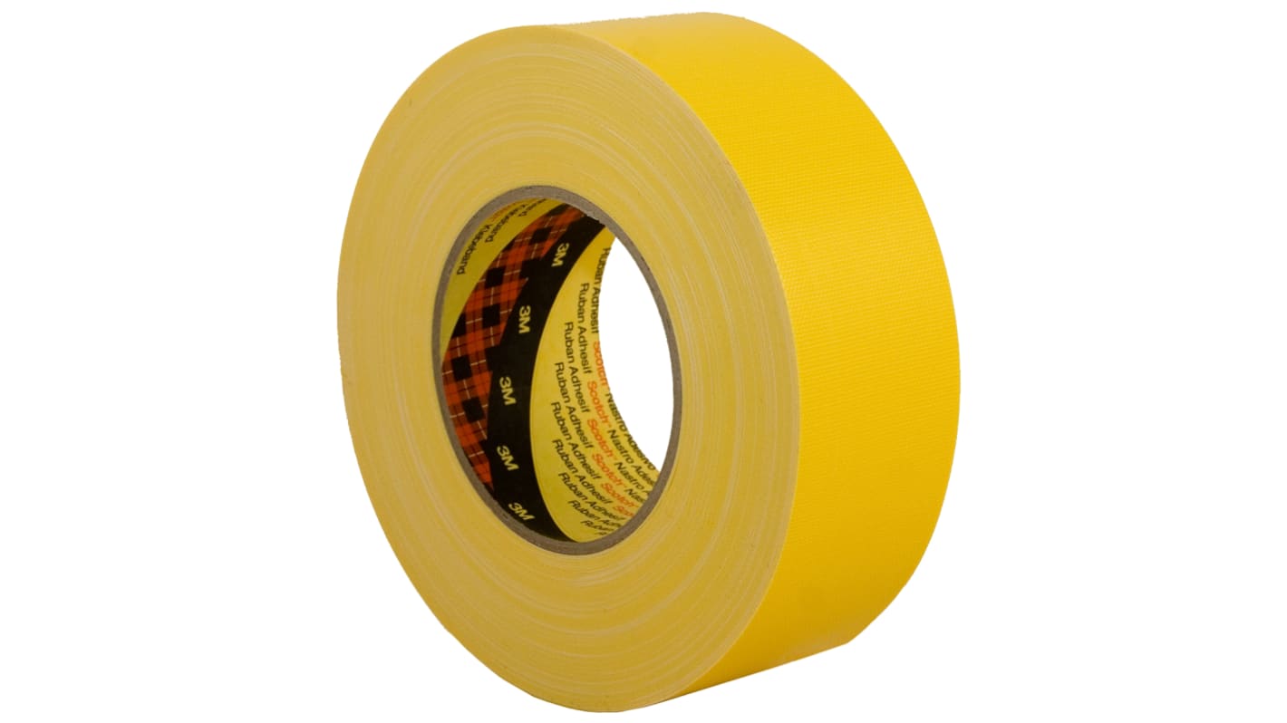 3M Scotch 389 Duct Tape, 50m x 25mm, Yellow, PE Coated Finish