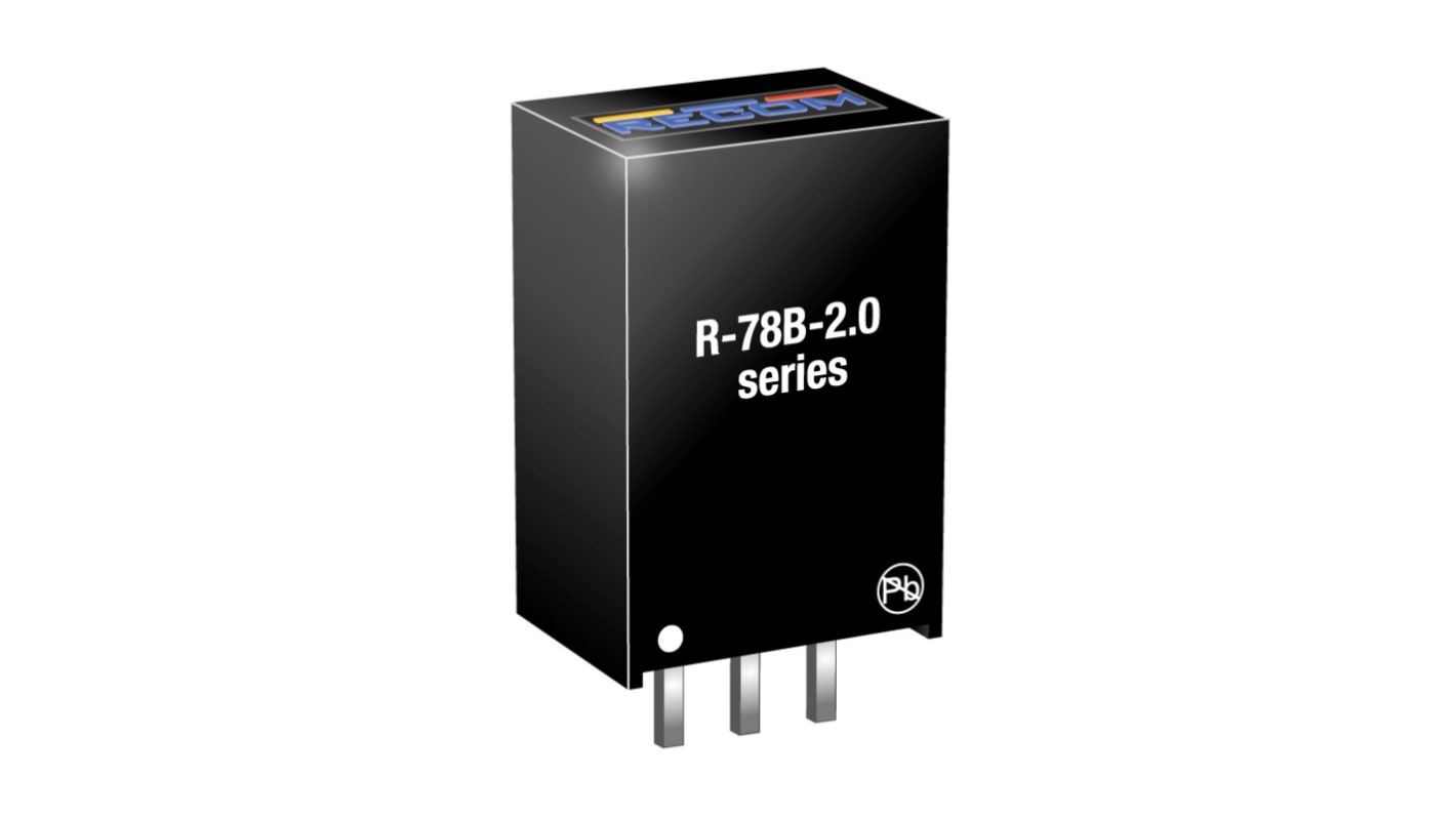 Recom Switching Regulator, Through Hole, 12V dc Output Voltage, 15 → 32V dc Input Voltage, 2A Output Current, 1