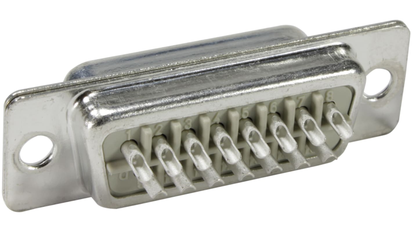 HARTING STAMPED 37 Way Panel Mount D-sub Connector Plug, 2.77mm Pitch