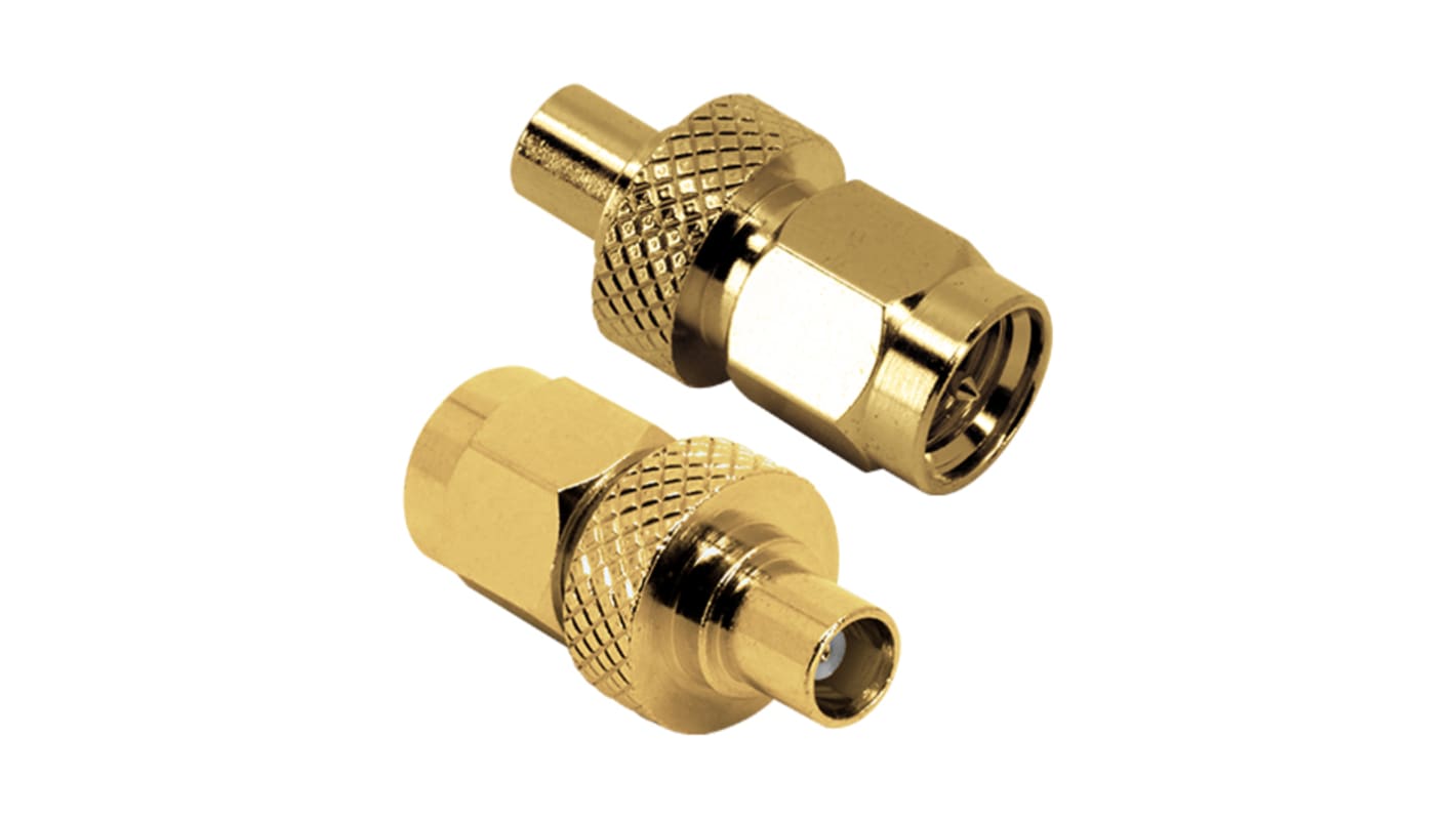 Siretta Straight 50Ω RF Adapter MCX Socket to SMA Plug 0 → 6GHz