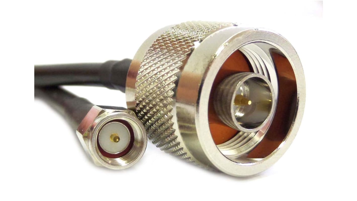 Siretta ASM Series Male SMA to Male N Type, 3m, LLC200A Coaxial, Terminated50 Ω