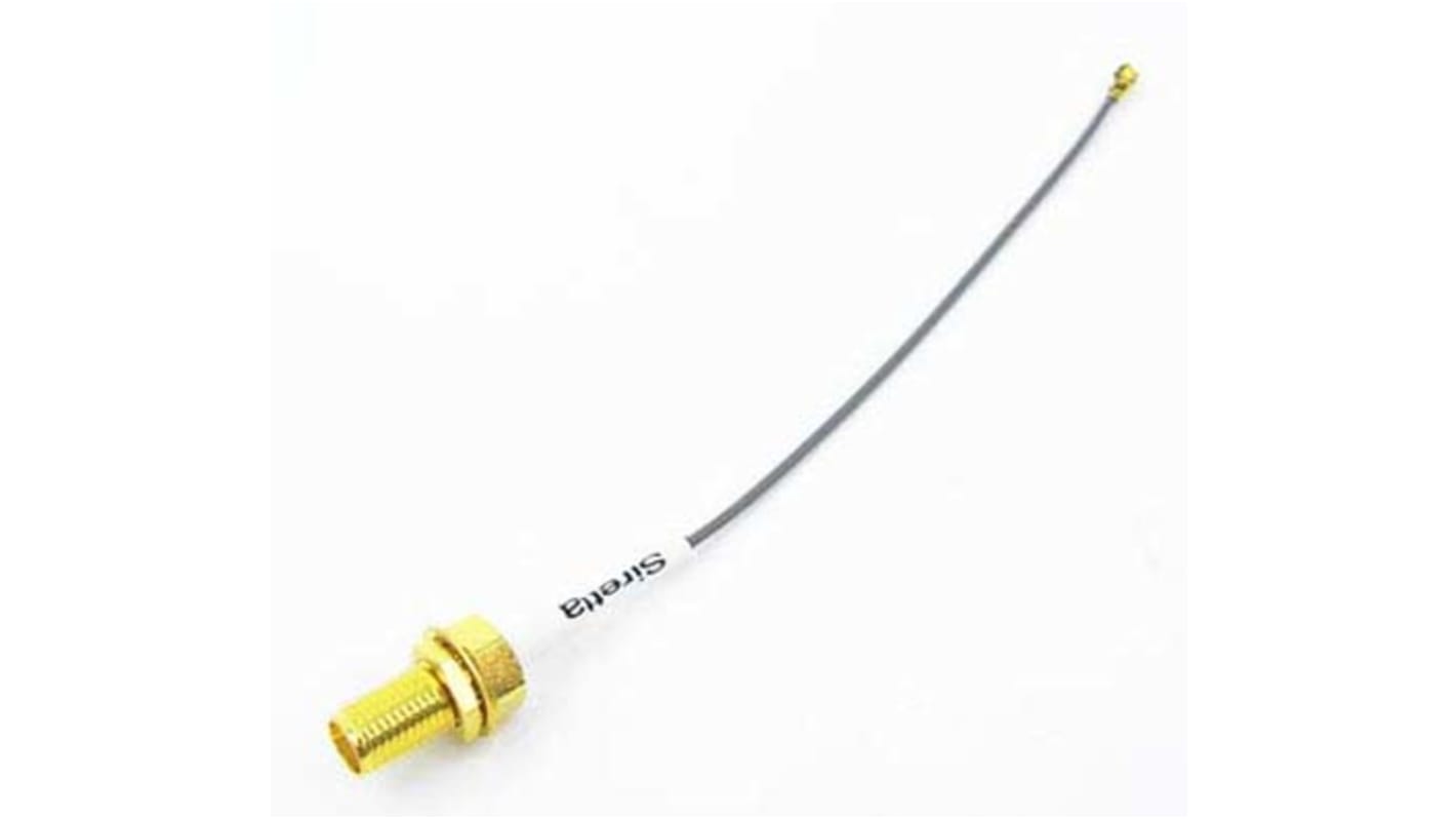 Siretta ASM Series Male U.FL to Female SMA, 100mm, Terminated50 Ω