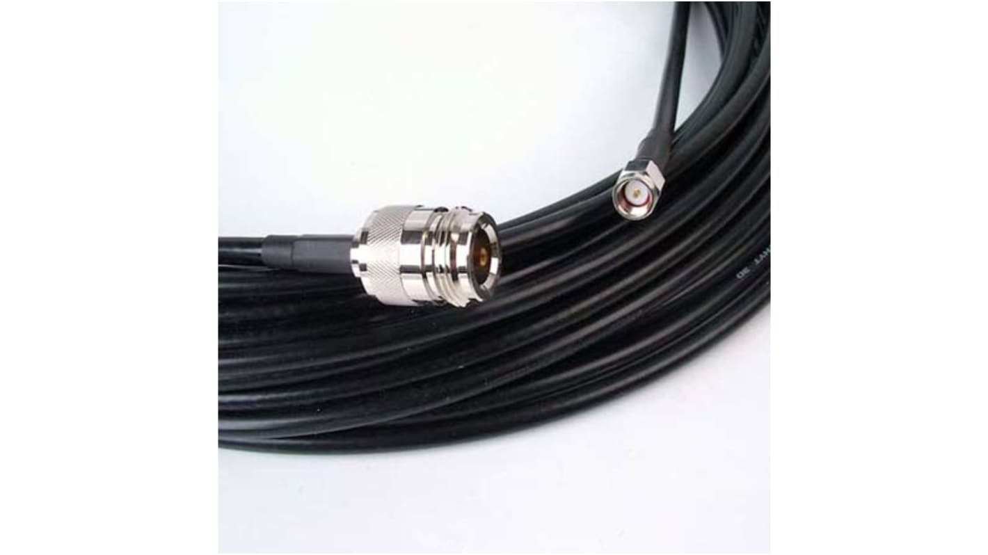 Siretta ASM Series Female N Type to Male SMA, 20m, LLC200A Coaxial, Terminated50 Ω