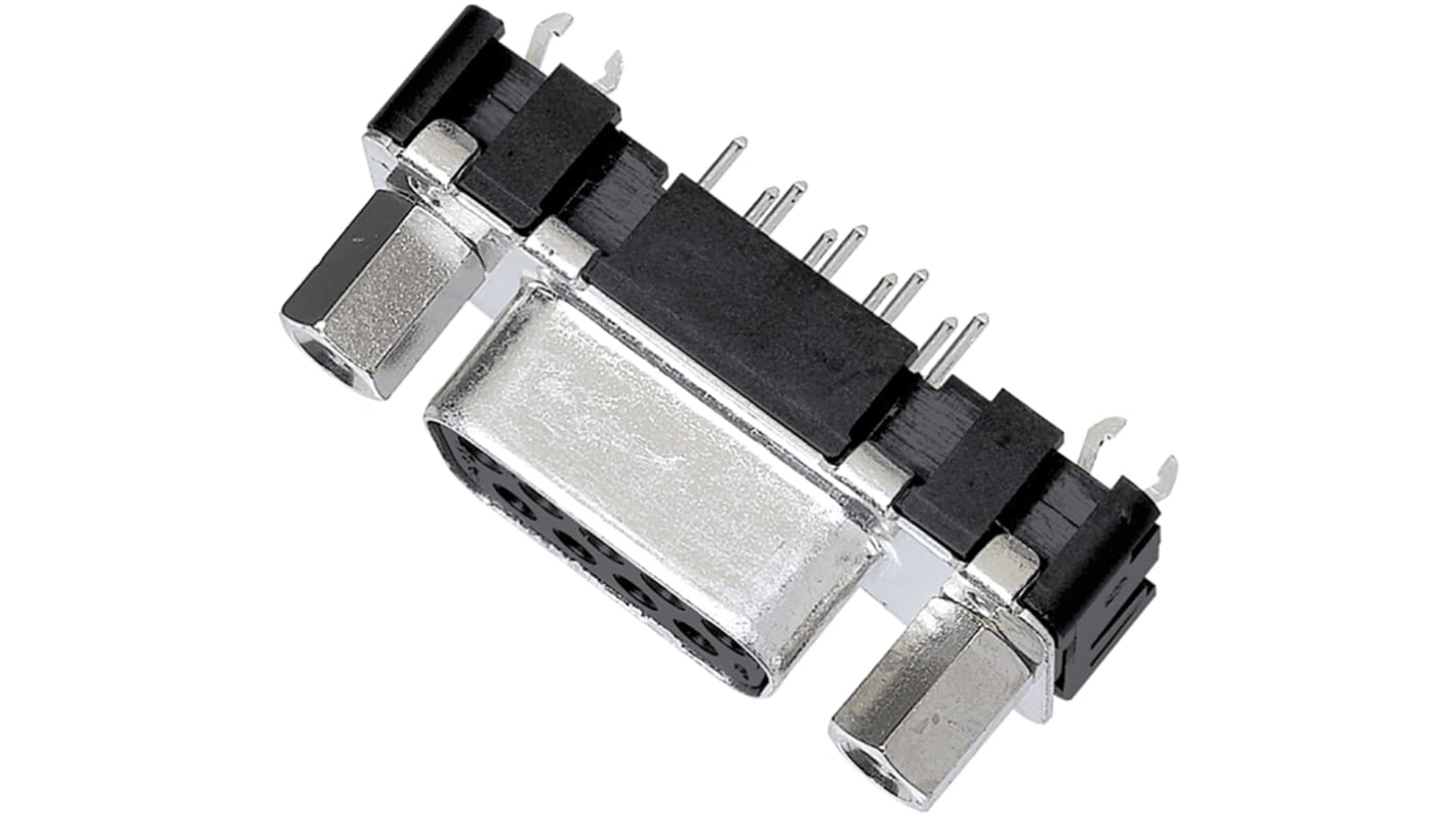 HARTING D-Sub 9 Way Through Hole D-sub Connector Socket, 2.74mm Pitch, with 4-40 UNC Screwlocks