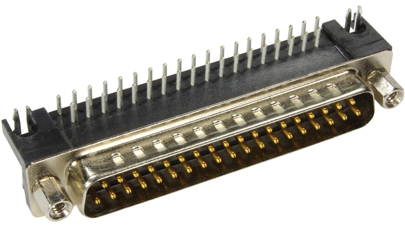 Harting D-Sub Sub-D Steckverbinder Stecker abgewinkelt, 25-polig / Raster  2.77mm, Durchsteckmontage Lötanschluss