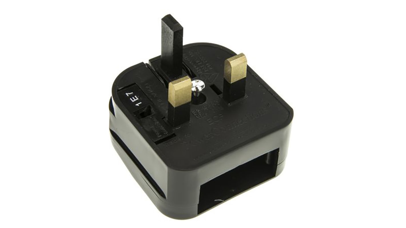PowerConnections 电源连接器转换器, 转换插头, 10A, 适用于英国