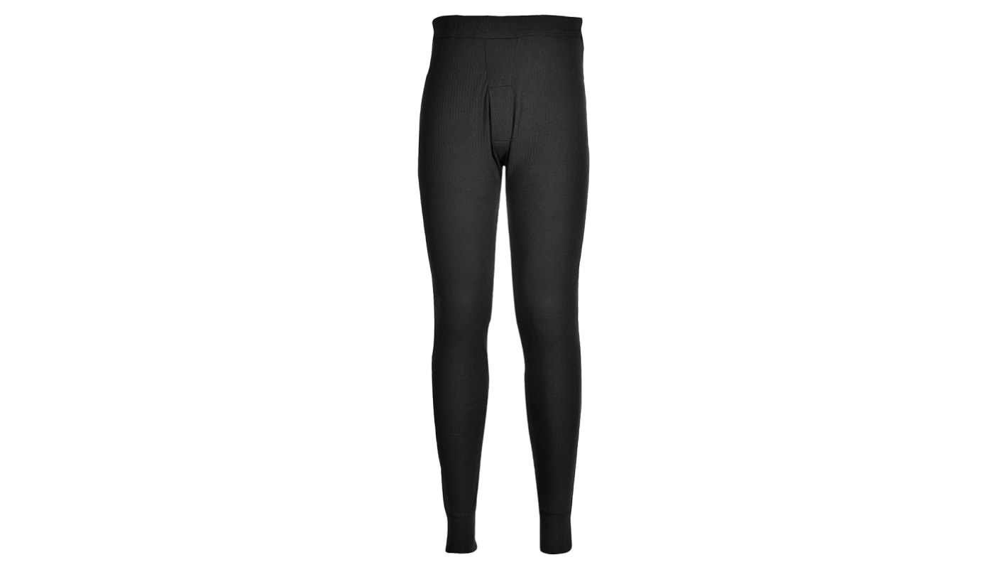 RS PRO Black Cotton, Polyester Thermal Long Johns, S