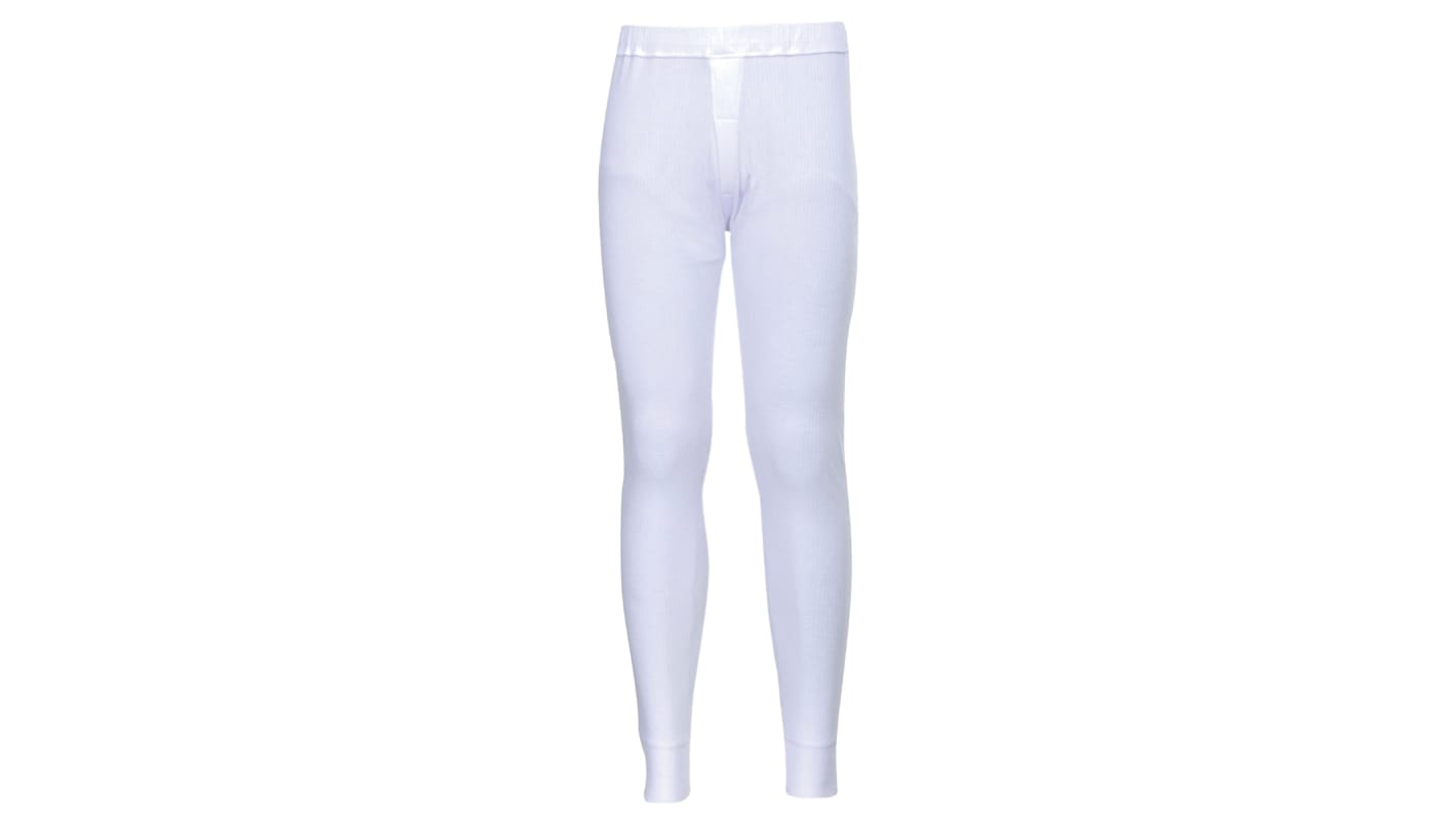 RS PRO White Cotton, Polyester Thermal Long Johns, S