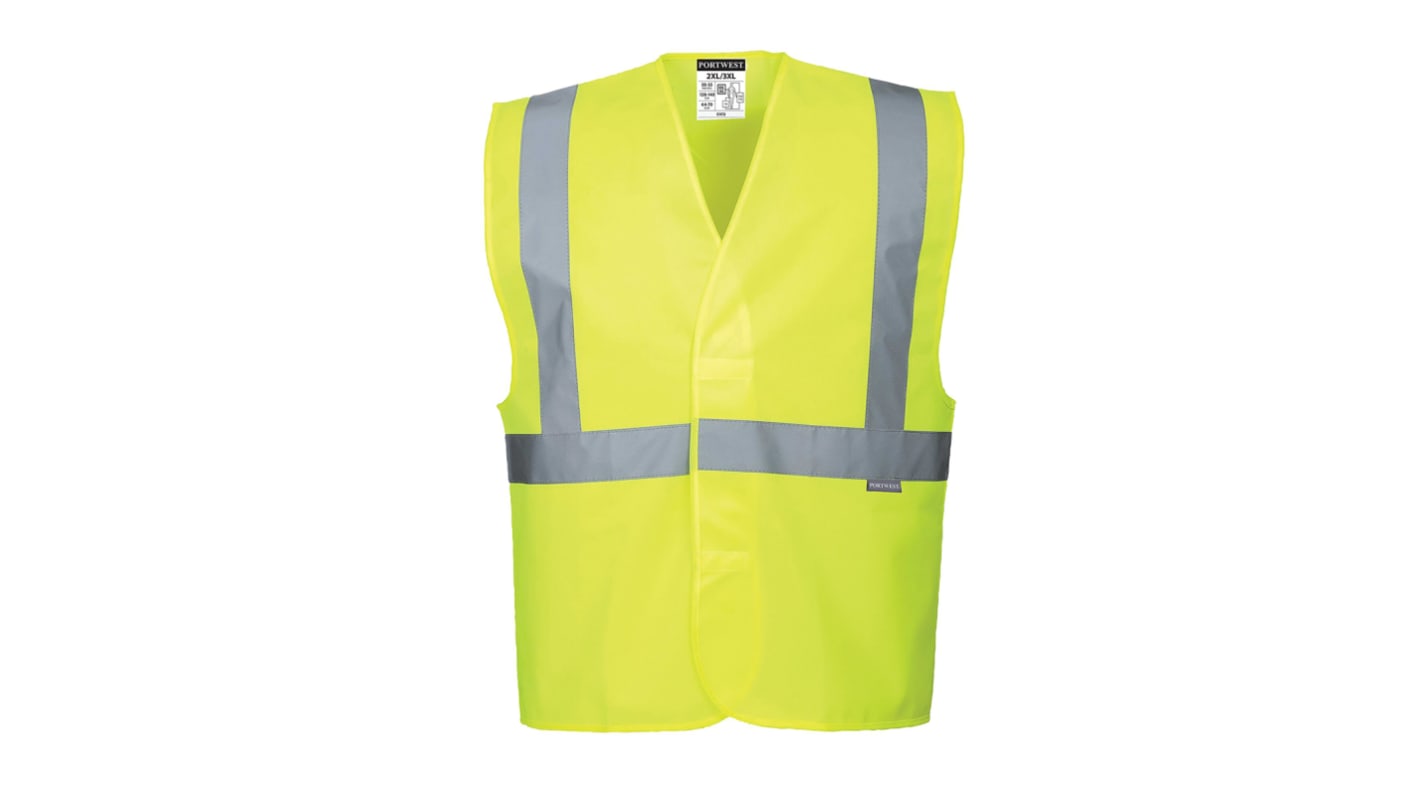 RS PRO Yellow Hi Vis Vest, L to XL